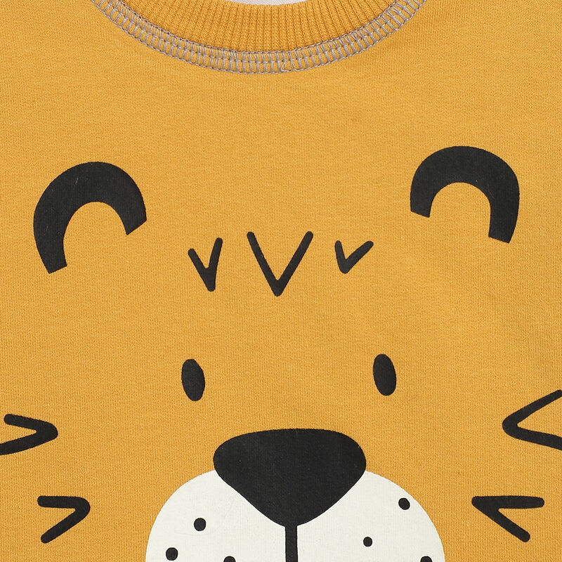 Boys Dark Grey Printed Sweatshirt with Trouser image number 4